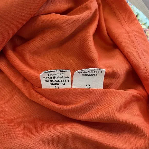 Eva Franco Anthropologie Dress Size 4 Succulents Green Orange Tie Back Western - Picture 14 of 16